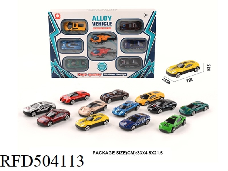SIMULATION ALLOY RACING 8PCS