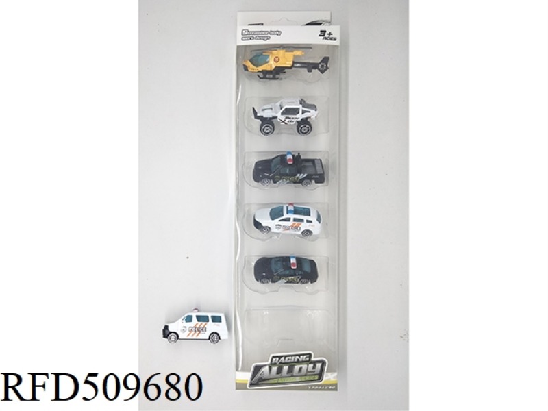 FOUR TYPES OF ALLOY TAXI POLICE CARS