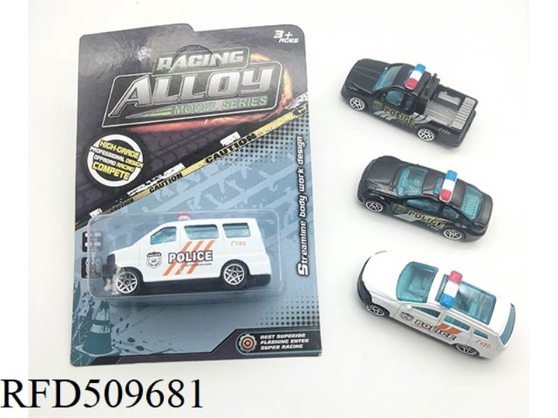 FOUR TYPES OF ALLOY TAXI POLICE CARS
