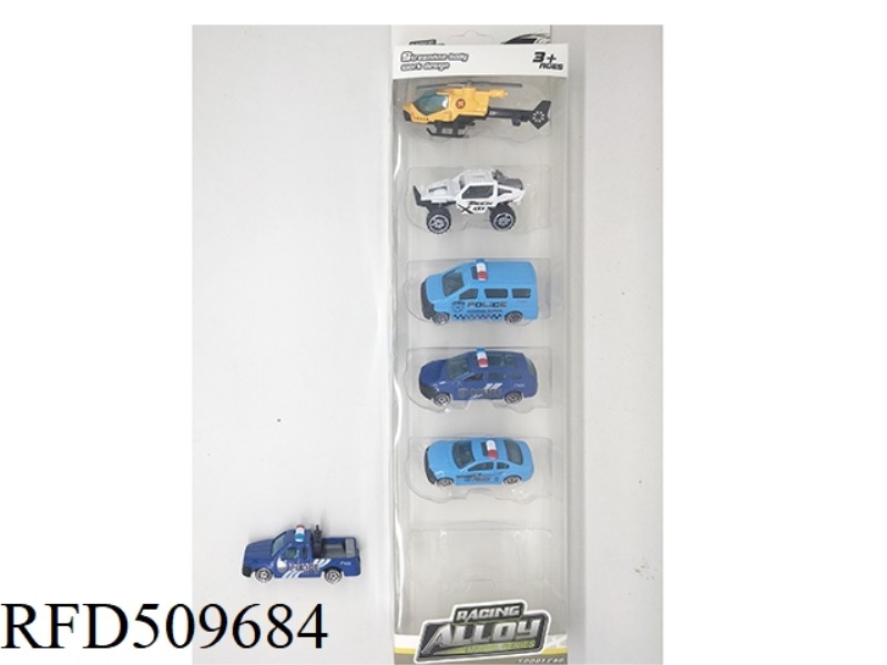 FOUR TYPES OF ALLOY TAXI POLICE CARS