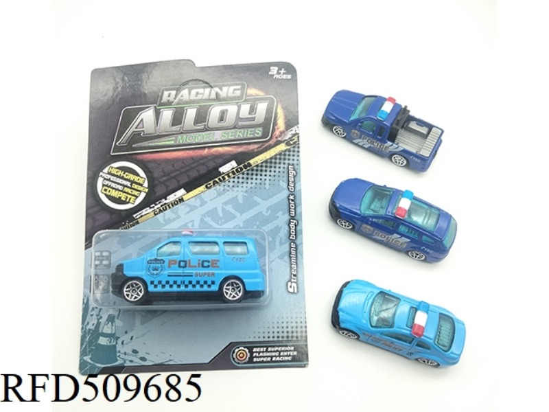 FOUR TYPES OF ALLOY TAXI POLICE CARS