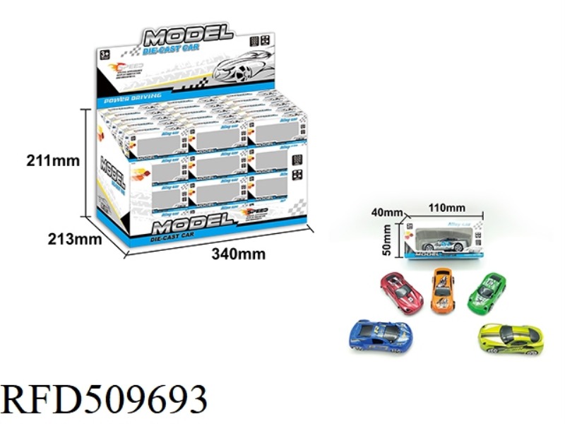 6 TYPES OF ALLOY SLIDING SPORTS CAR 60PCS