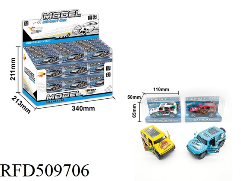 DOUBLE DOOR COMEBACK GRAFFITI ALLOY CAR 36PCS