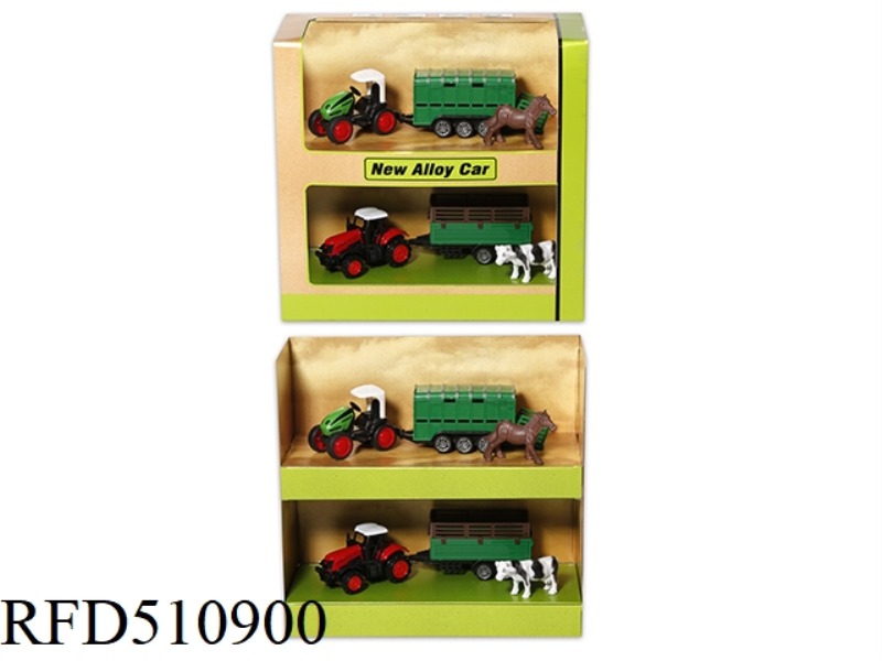 SLIDING ALLOY CAR FARM SET