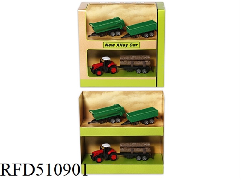 SLIDING ALLOY CAR FARM SET