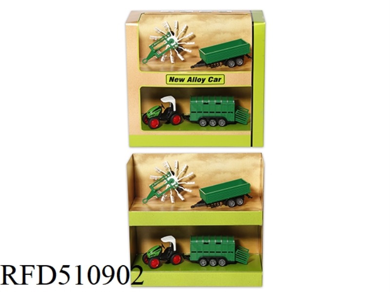 SLIDING ALLOY CAR FARM SET