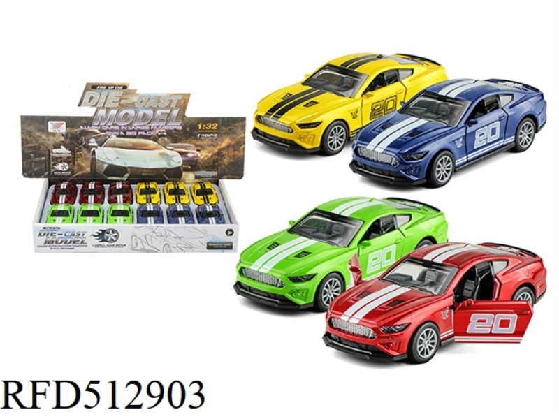 1:32 ALLOY CAR MODEL FORD SHELBY DOOR RETURN FORCE (12PCS PACK)