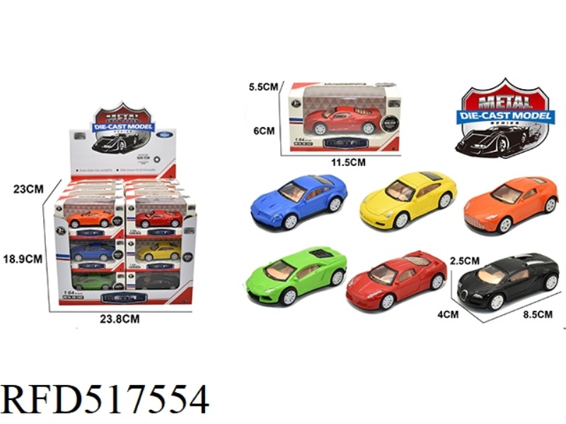 ALLOY BOOMERANG SIMULATION ROADSTER 24PCS