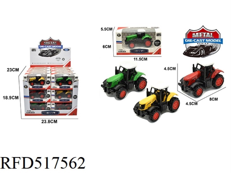 ALLOY GLIDE FARMER CAR 24PCS
