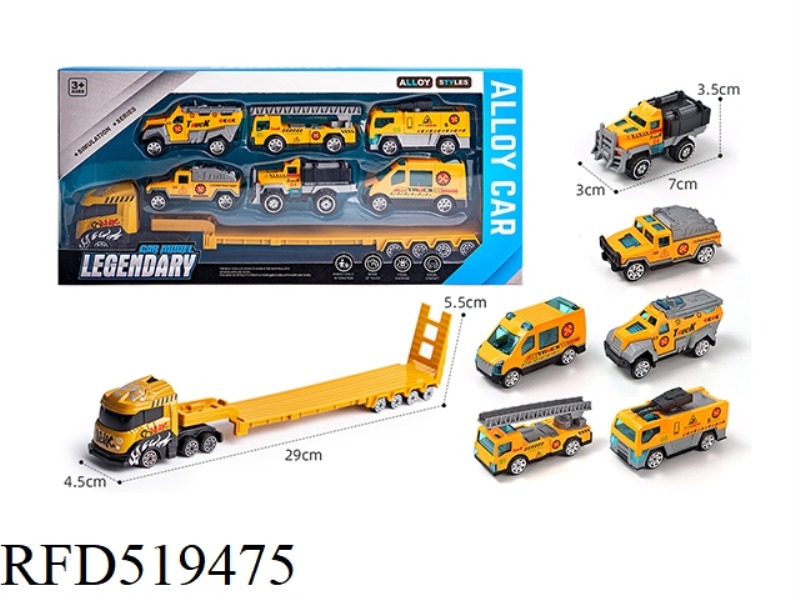 TRACTORS + ENGINEERING 6 PCS (ALLOY GLIDE)