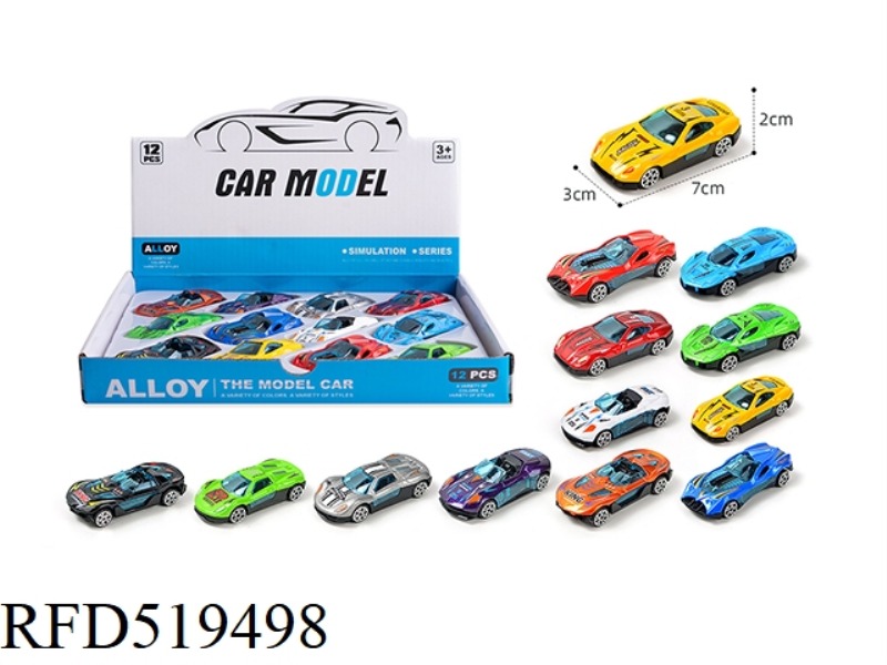 LITTLE RACE CAR DISPLAY BOX (ALLOY GLIDE) 12PCS