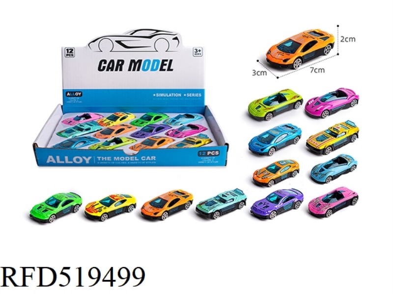 LITTLE RACE CAR DISPLAY BOX (ALLOY GLIDE) 12PCS