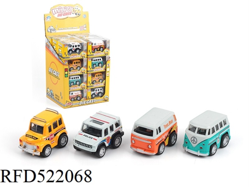 Q VERSION OF THE BOOMERANG ALLOY CAR (24PCS)