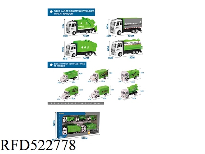 ALLOY SANITATION CAR SET