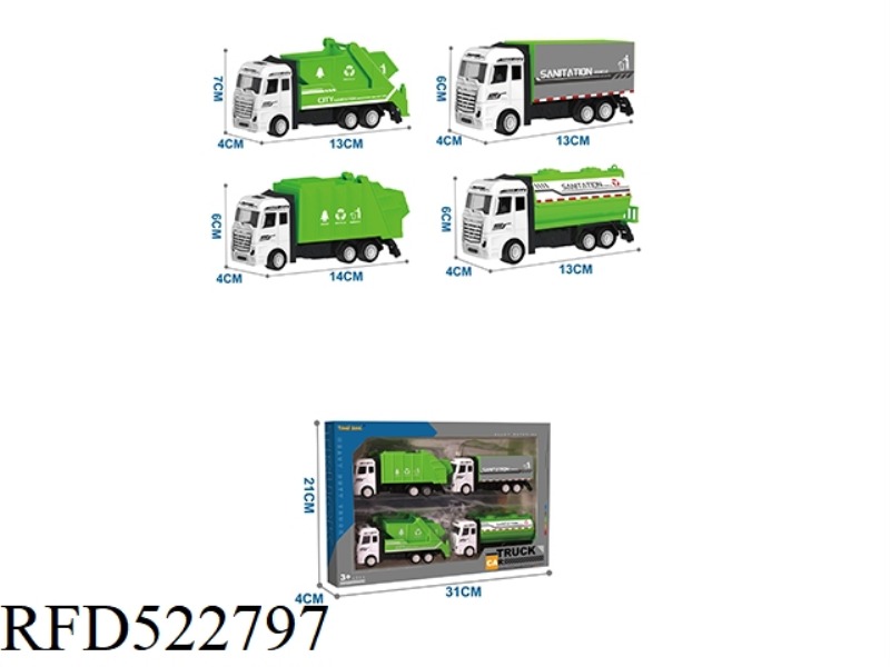 ALLOY SANITATION CAR SET