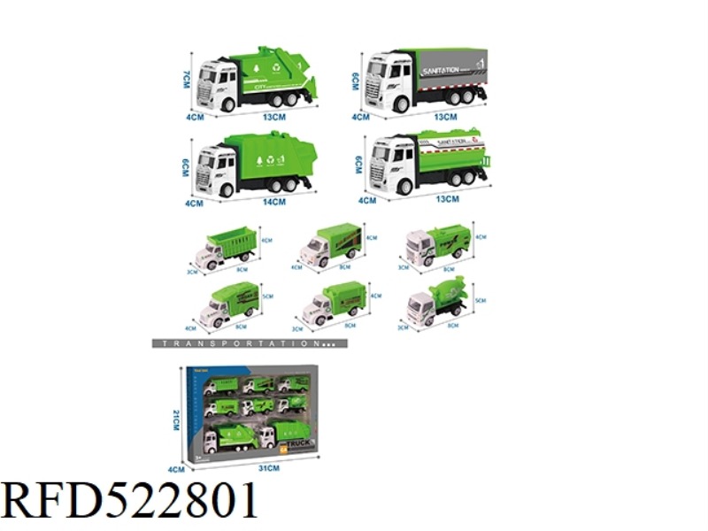 ALLOY SANITATION CAR SET