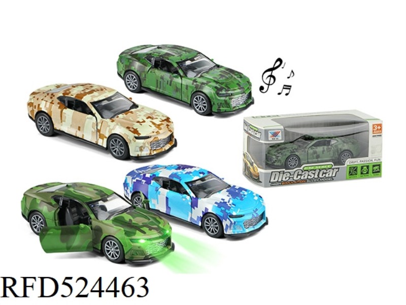 1:32 ALLOY BOOMERANG DOOR OPEN POLICE CAR LIGHTS MUSIC BUMBLEBEE (1 PACK)
