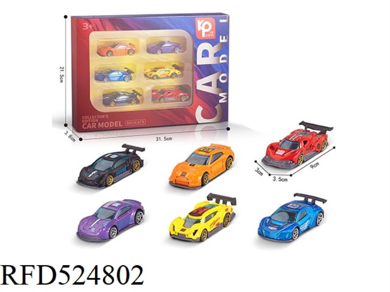 ALLOY CAR SET OF 6 PIECES