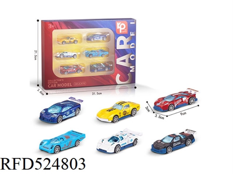 ALLOY CAR SET OF 6 PIECES