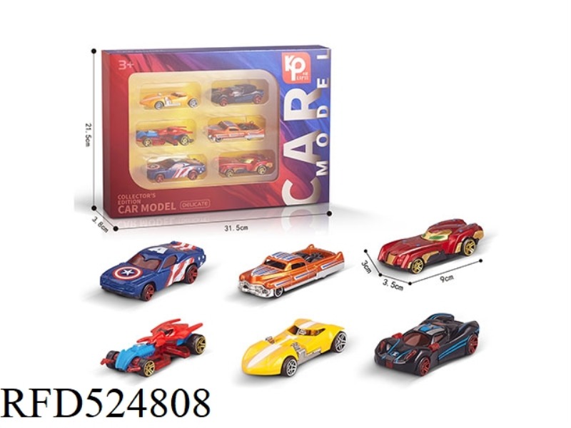 ALLOY CAR SET OF 6 PIECES