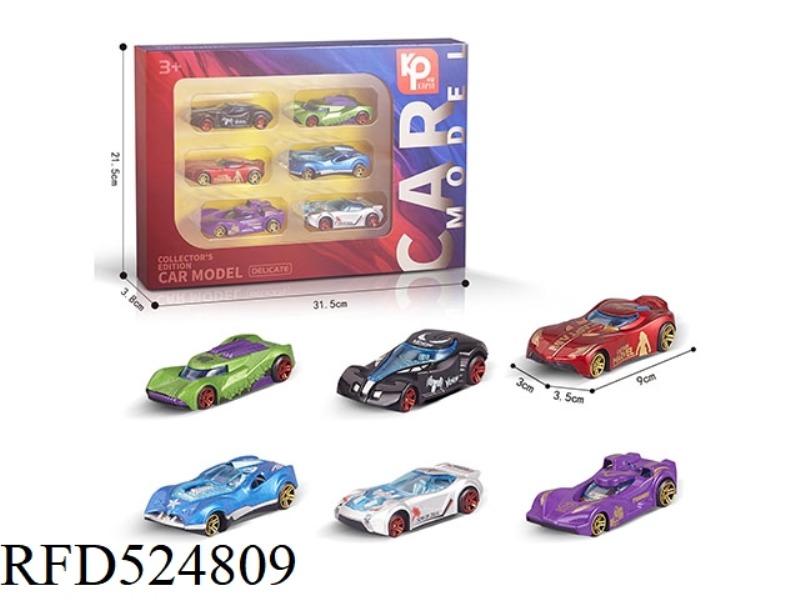ALLOY CAR SET OF 6 PIECES