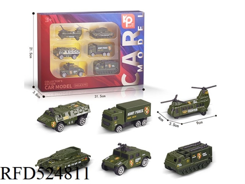 ALLOY CAR SET OF 6 PIECES