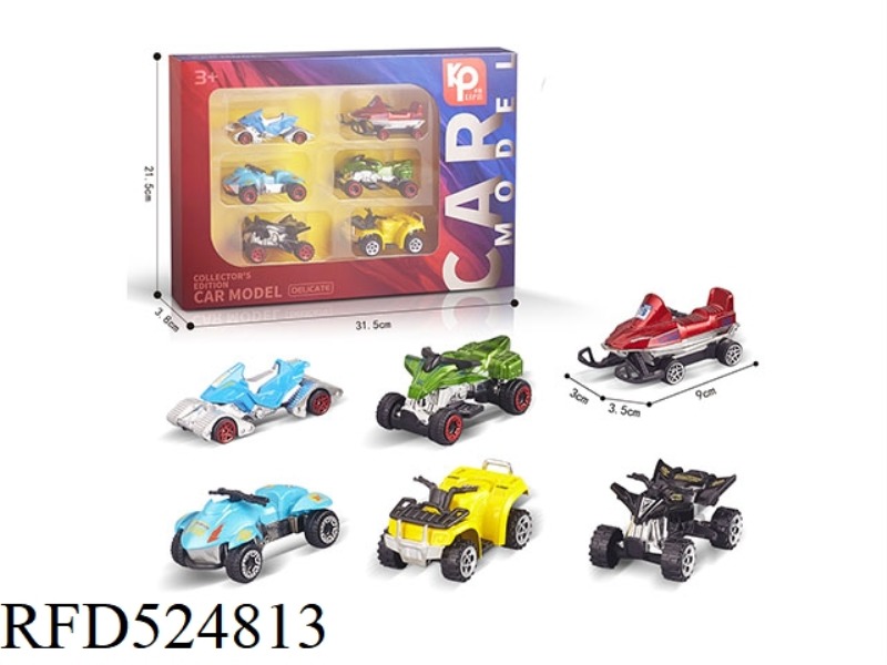 ALLOY CAR SET OF 6 PIECES