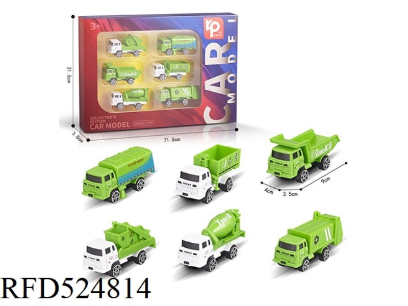 ALLOY CAR SET OF 6 PIECES