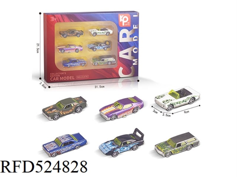 ALLOY CAR SET OF 6 PIECES
