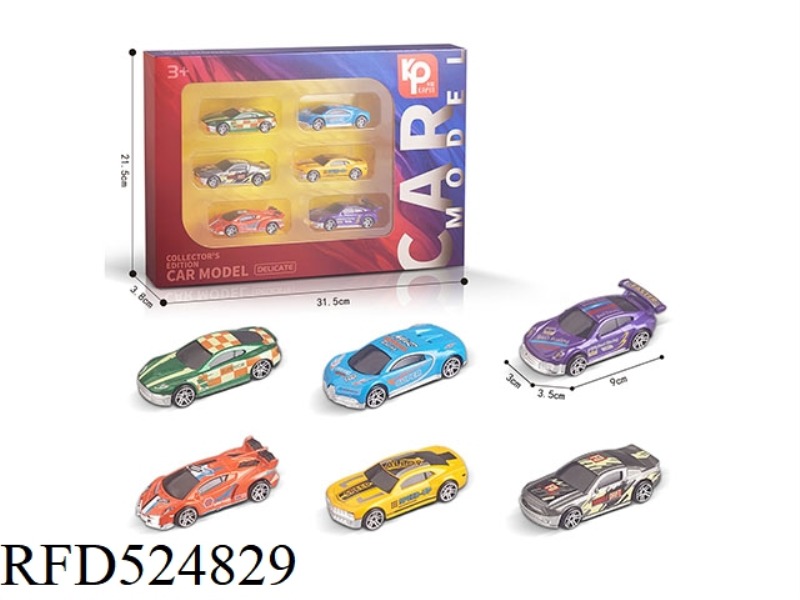 ALLOY CAR SET OF 6 PIECES