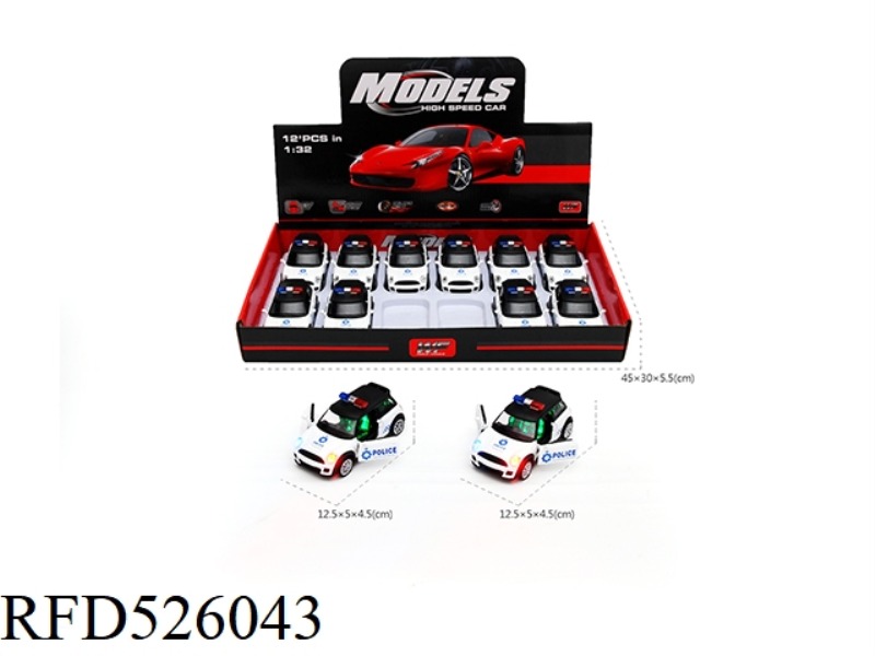 1:32 MIER BOILEY ALLOY CAR WITH 12 LIGHT IC(POLICE CARS)
