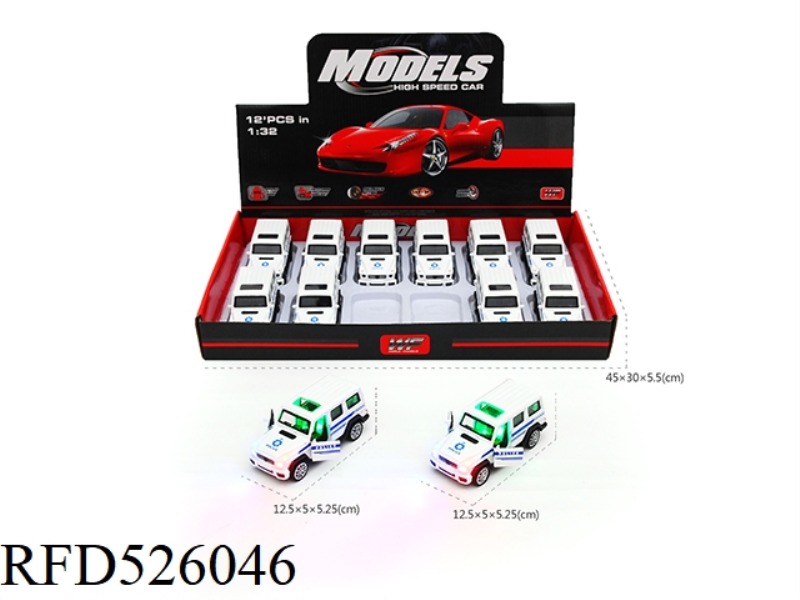 1:32 MERCEDES-BENZ BOILEY ALLOY CAR WITH 12 LIGHT IC(POLICE CAR)