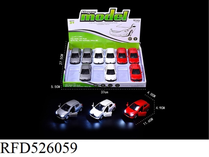 1:32 FRATERNITY ALLOY TROLLEY, EQUIPPED WITH LIGHT IC TWO DOORS, A TOTAL OF 12 CARS