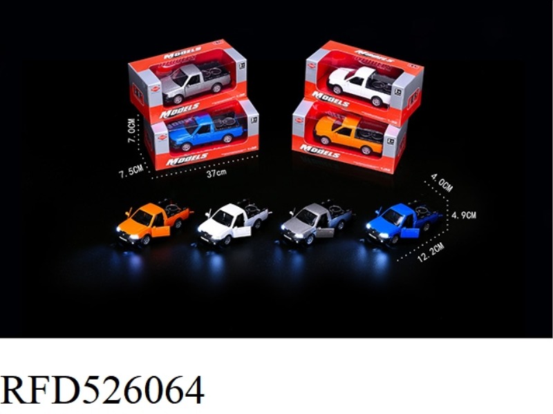 1:32 JEAI ALLOY TROLLEY WITH IC LIGHTWEIGHT THREE-DOOR PICKUP SINGLE WINDOW BOX
