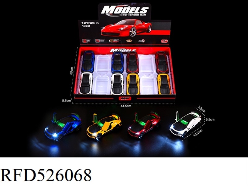 1:32 HORNET BOOMERANG CAR WITH LIGHTS IC THREE DOORS 12 DISPLAY CASES