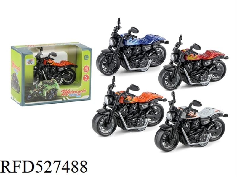 1:36 BOOMERANG ALLOY HARLEY CRUISE MOTORCYCLE (1 PACK)