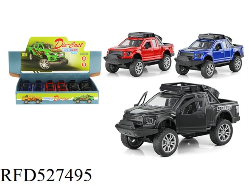 1:32 RAPTOR PICKUP ALLOY CAR COMEBACK DOOR (12PCS PACK)