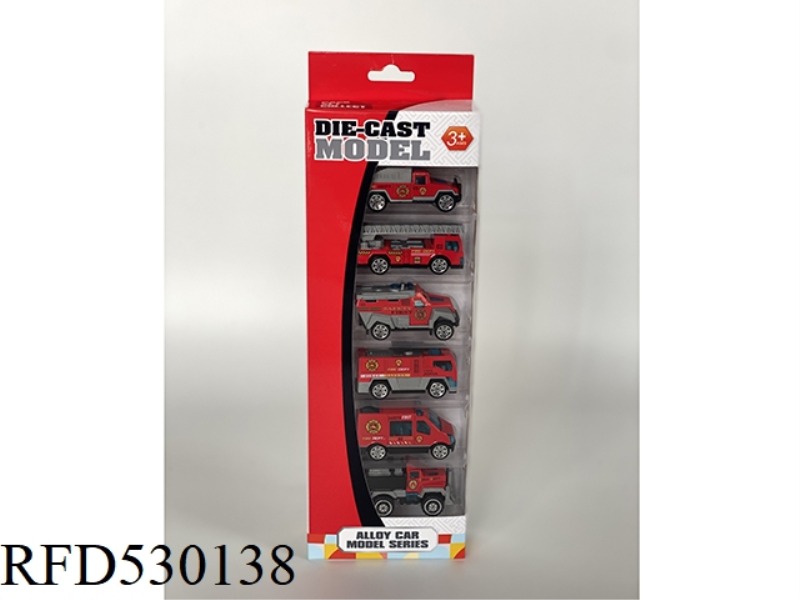 ALLOY FIRE FIGHTING (6 CARS)