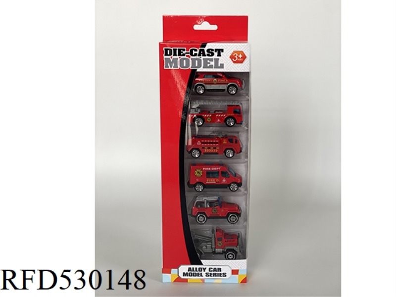 ALLOY FIRE FIGHTING (6 CARS)