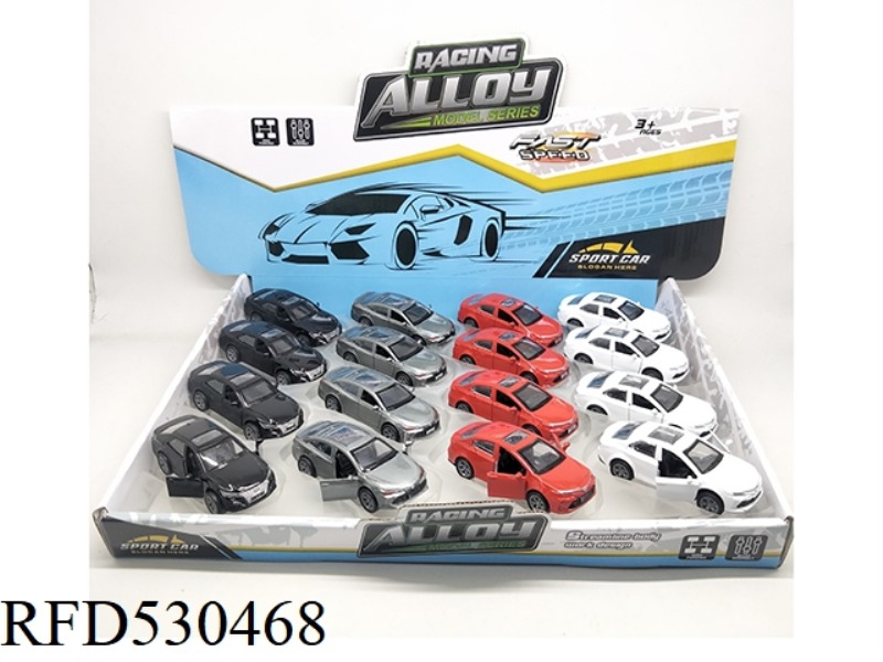 ALLOY BOOMERANG DOUBLE DOOR FOUR JAPANESE CARS 16PCS
