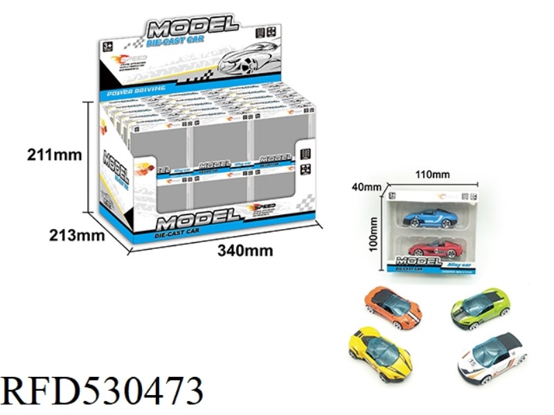 ALLOY GLIDE SIMULATION CAR 6 MODELS 30PCS