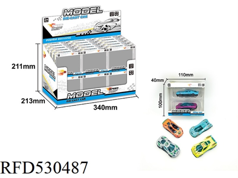 ALLOY GLIDE SIMULATION CAR 6 MODELS 30PCS