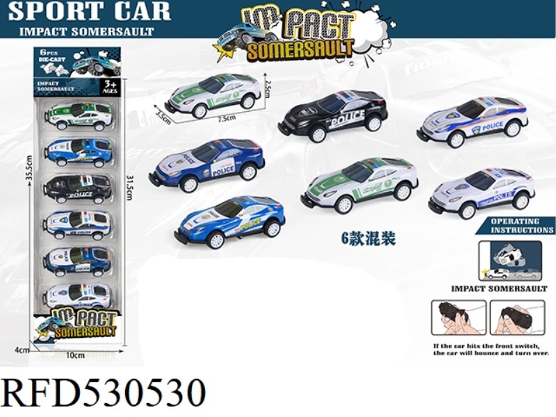 REBOUND METAL POLICE CAR (2 CARS)