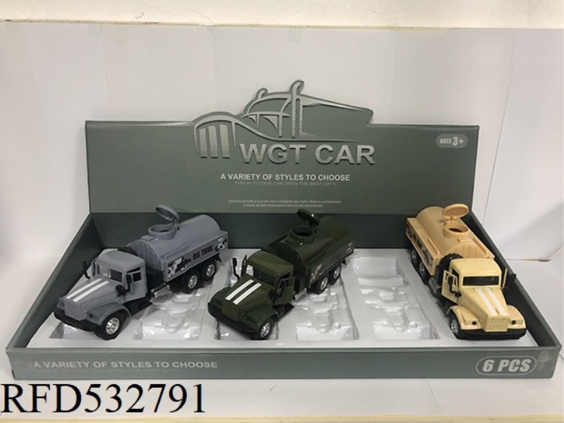 LONG HEAD DOOR OPENING HUI LI JUN CARD TANK TRUCK 6PCS