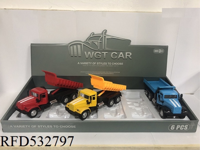LONG HEAD DOOR KICKBACK TIPPER TRUCK 6PCS