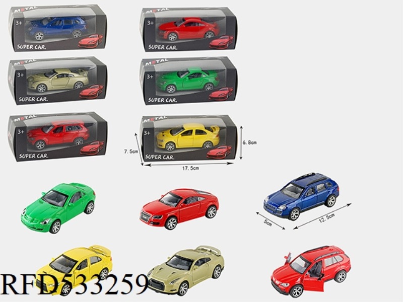 1:36 METAL PULL BACK CAR