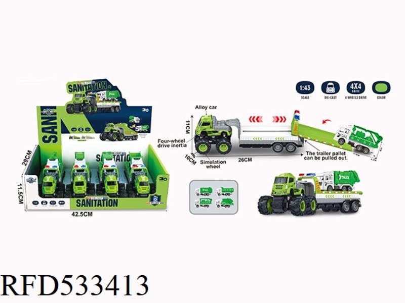 FOUR DRIVE INERTIAL ALLOY RESCUE TRAILER WITH SANITATION TRUCK 4PCS