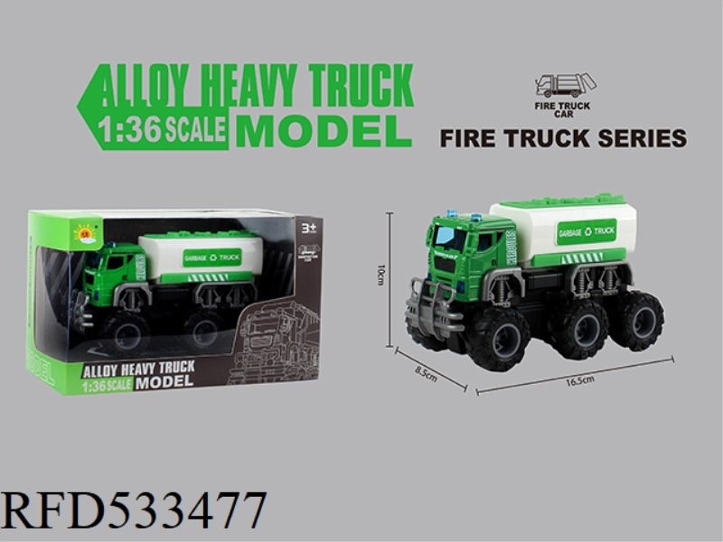 ALLOY SANITATION OFF-ROAD DUAL INERTIA CAR (CLEANING CAR)