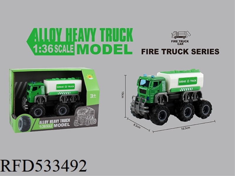 ALLOY SANITATION OFF-ROAD DUAL INERTIA CAR (CLEANING CAR)