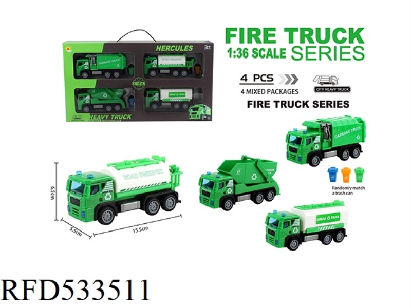 PLASTIC SANITATION REBOUND VEHICLE (CLEANING VEHICLE + DUMP TRUCK + SANITATION VEHICLE + SPRINKLER +